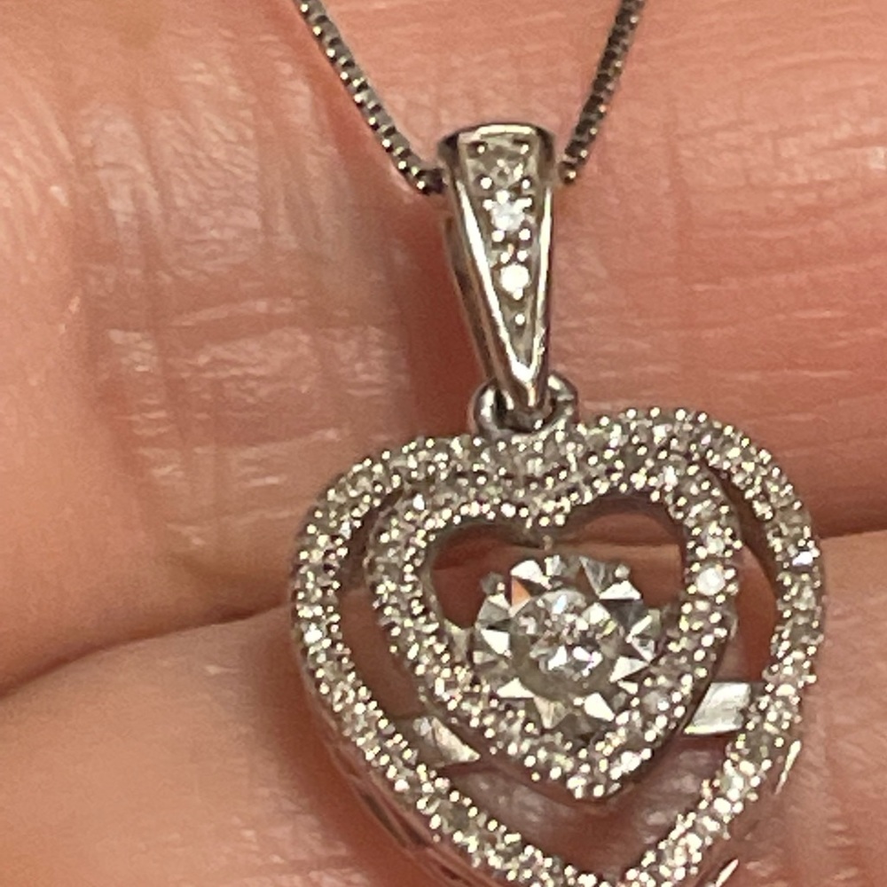 10k white gold necklace - Picture 8 of 14